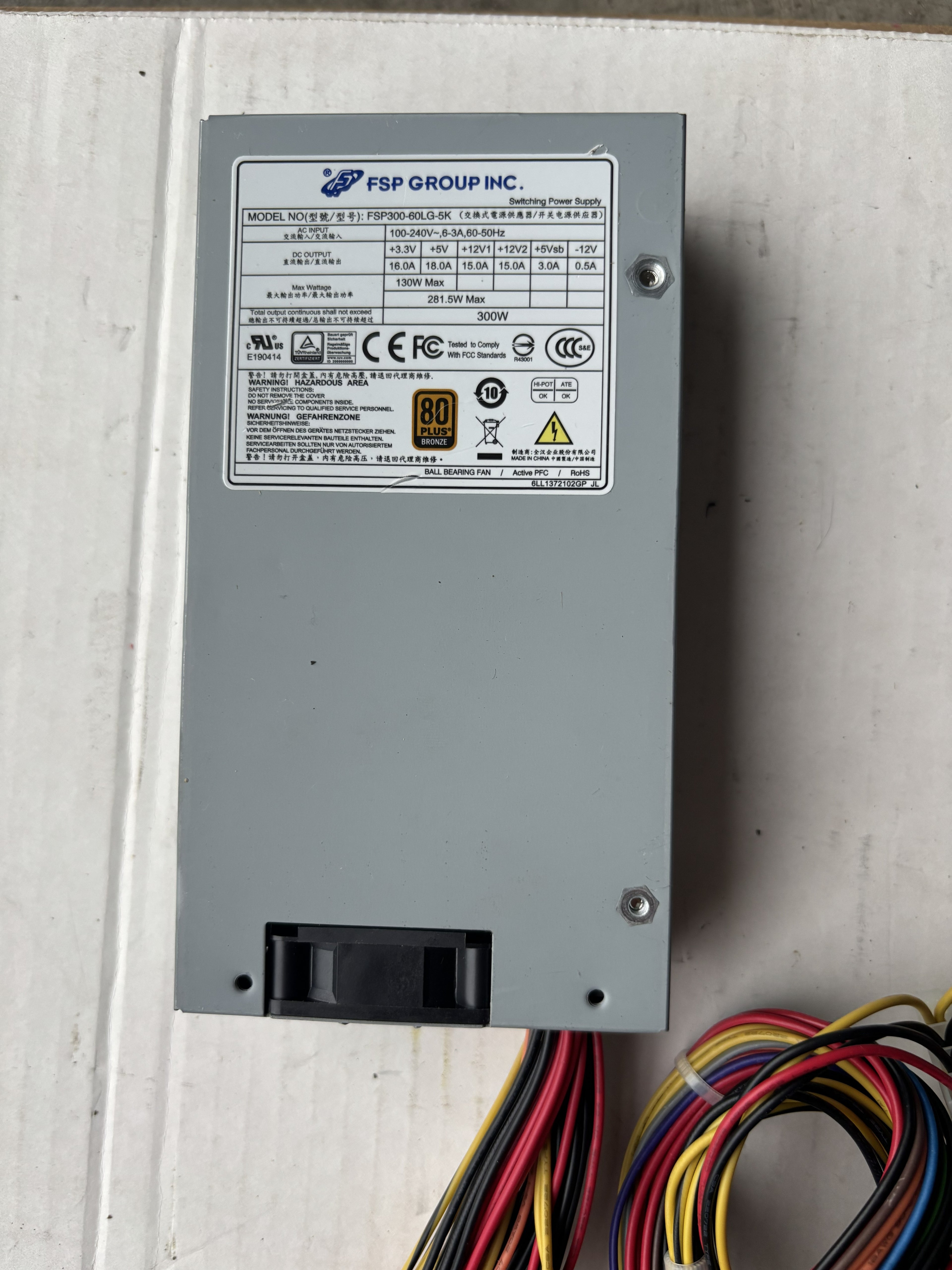 FSP FSP300-60LG-5K 300W AC/DC Power Supply