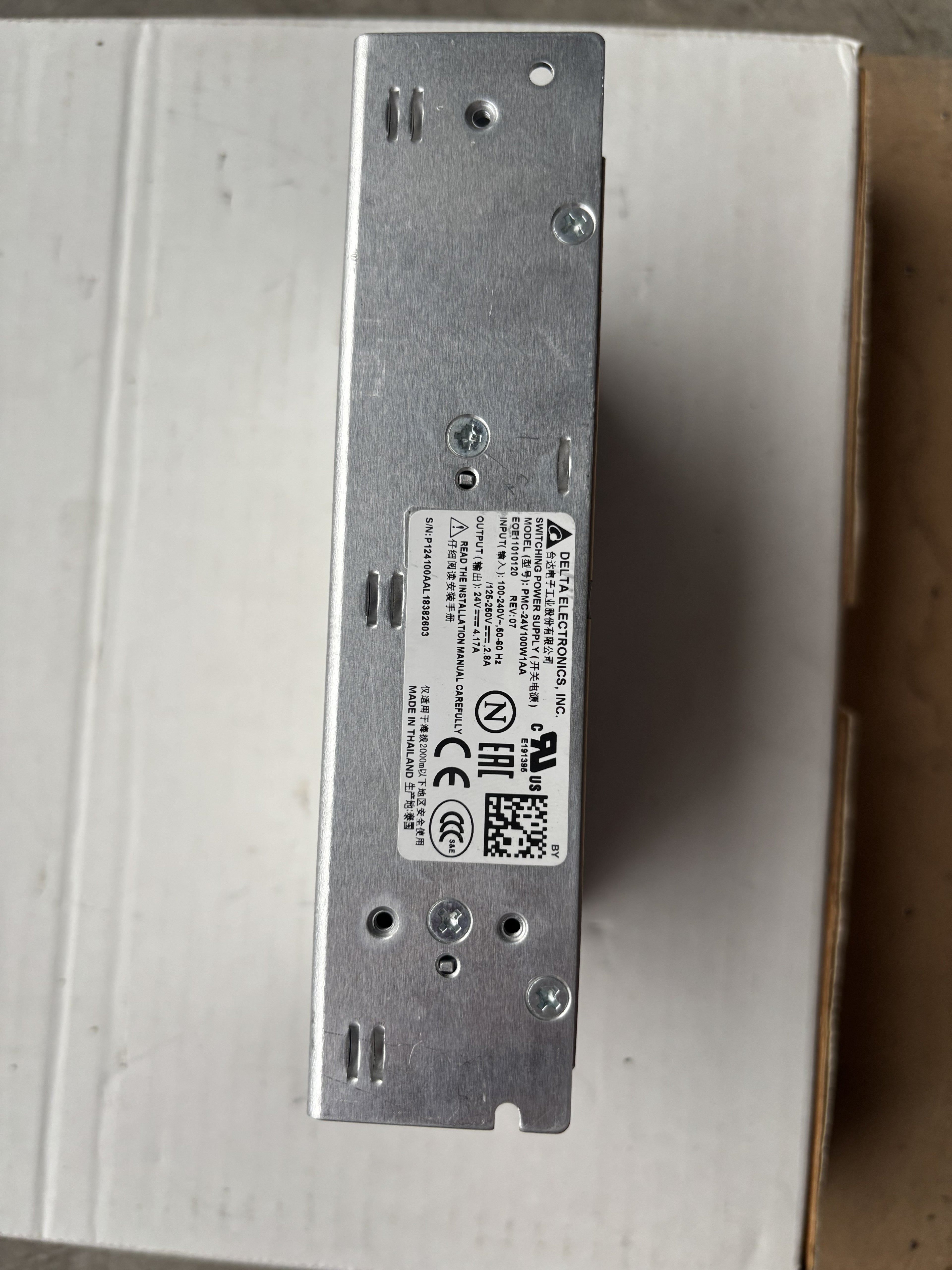 Delta PMC-24V100W1AA 24V 100W 4.17A Panel Mount Power Supply