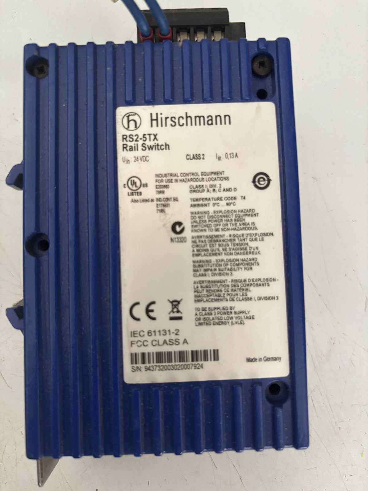 Hirschmann RS2-5TX Industrial Ethernet Switch 5-Port