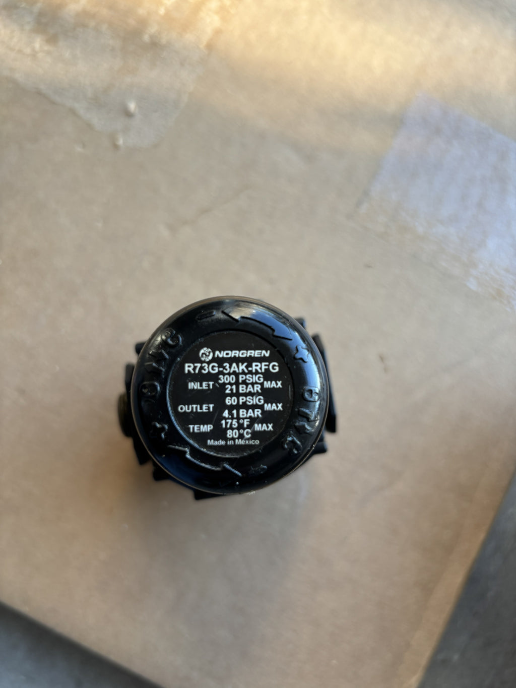 Norgren R73G-3AK-RFG Pressure Regulator 3/8" PTF 5-60 PSI with Gauge