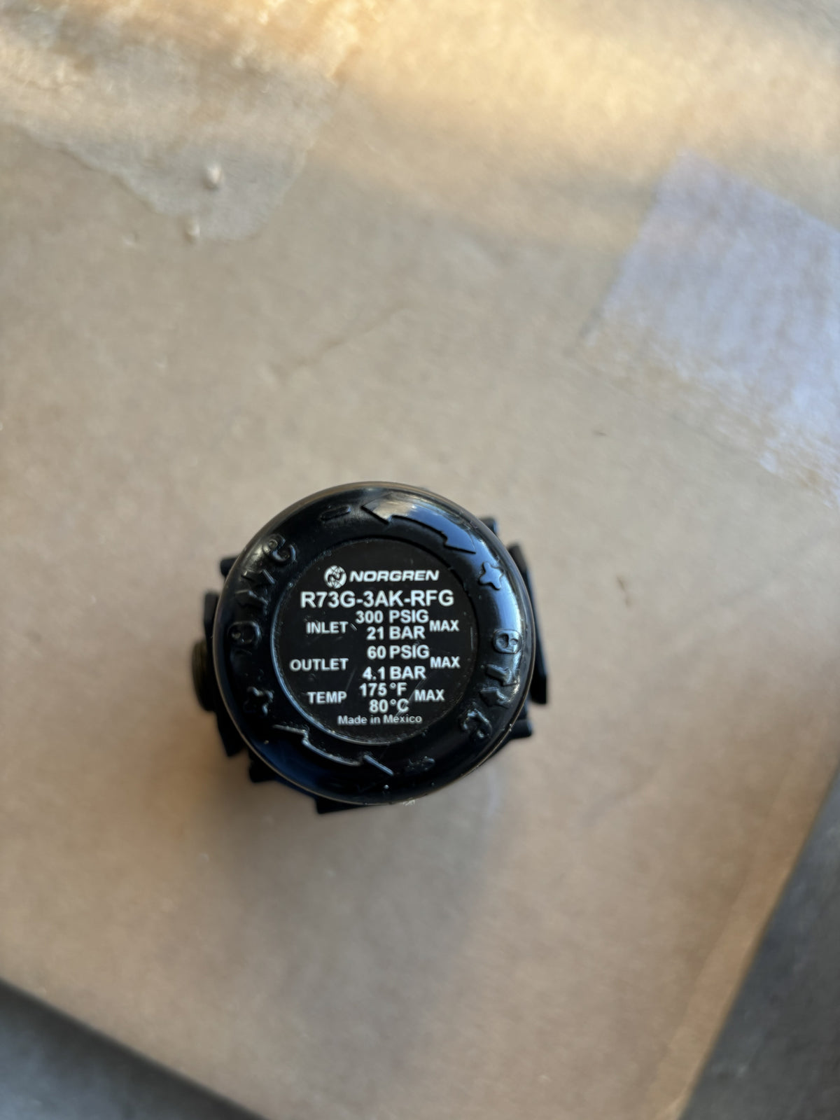 Norgren R73G-3AK-RFG Pressure Regulator 3/8" PTF 5-60 PSI with Gauge