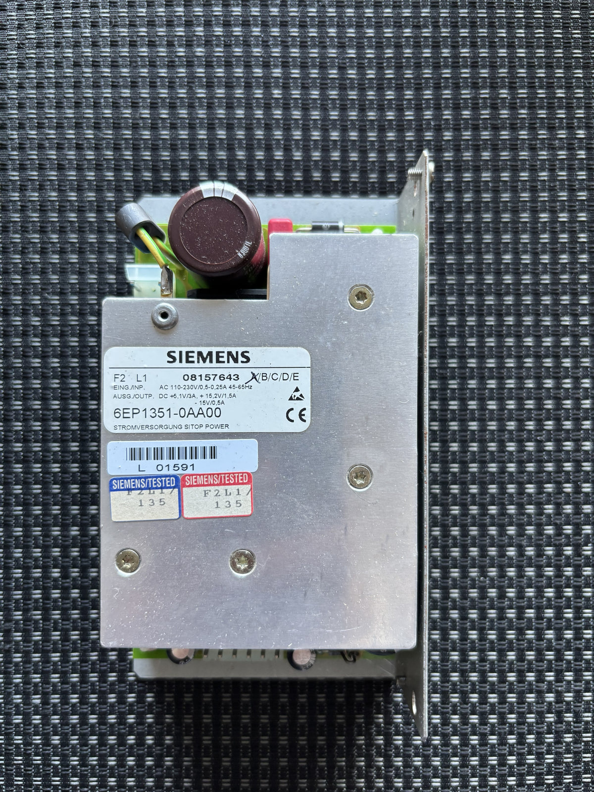 Siemens SITOP Dual 120–230 V AC Output: 2 x 15 V DC / 3.5 A